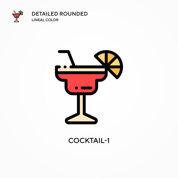 Icona vettoriale Cocktail-1. Concetti moderni di illustrazione vettoriale. Facile da modificare e personalizzare. - Vettoriali, immagini