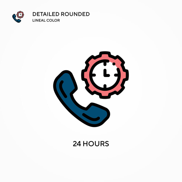 24 hours vector icon. Modern vector illustration concepts. Easy to edit and customize. - Vector, Image
