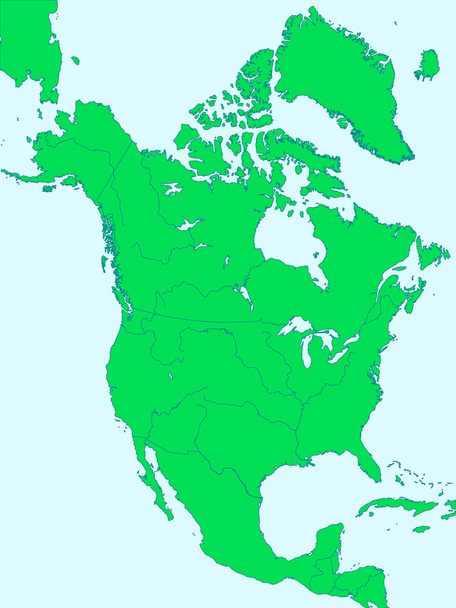 Noord-Amerika - Vector, afbeelding
