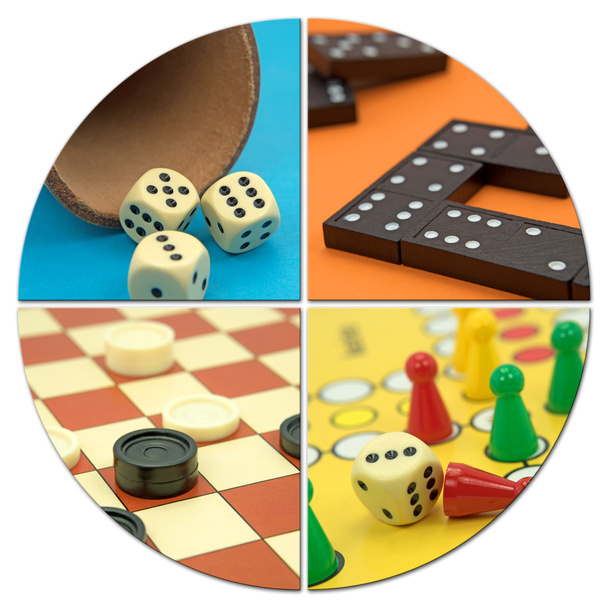 Board games in a collage - Photo, Image