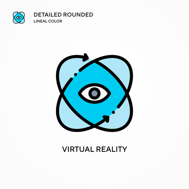 Virtual reality vector icon. Modern vector illustration concepts. Easy to edit and customize. - Vector, Image