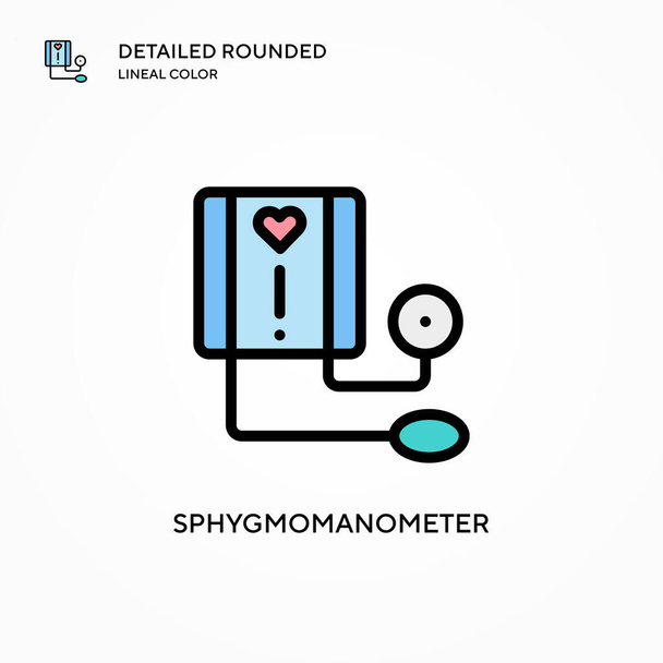 Sphygmomanometer vector icon. Modern vector illustration concepts. Easy to edit and customize. - Vector, Image