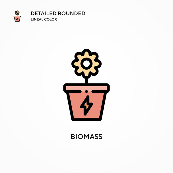 Icona del vettore della biomassa. Concetti moderni di illustrazione vettoriale. Facile da modificare e personalizzare. - Vettoriali, immagini