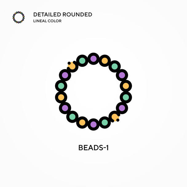 Beads-1 vector icon. Modern vector illustration concepts. Easy to edit and customize. - Vector, Image