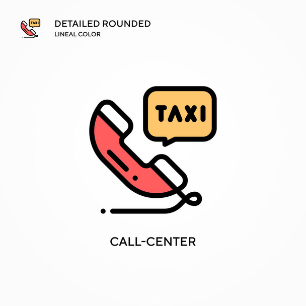 Call-center vector icon. Modern vector illustration concepts. Easy to edit and customize. - Vector, Image