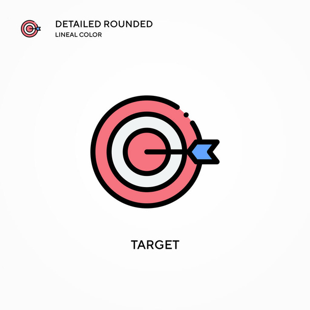 Target vector icon. Modern vector illustration concepts. Easy to edit and customize. - Vector, Image