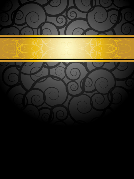 Элегантный черный и золотой фон
 - Вектор,изображение