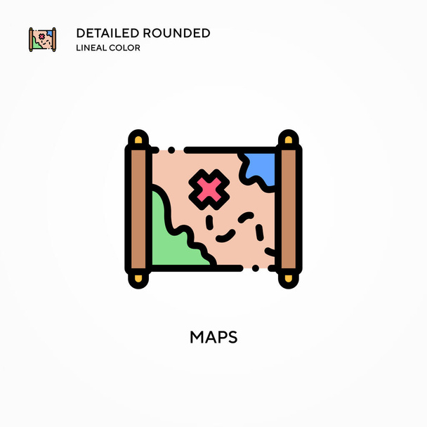 Maps vector icon. Modern vector illustration concepts. Easy to edit and customize. - Vector, Image