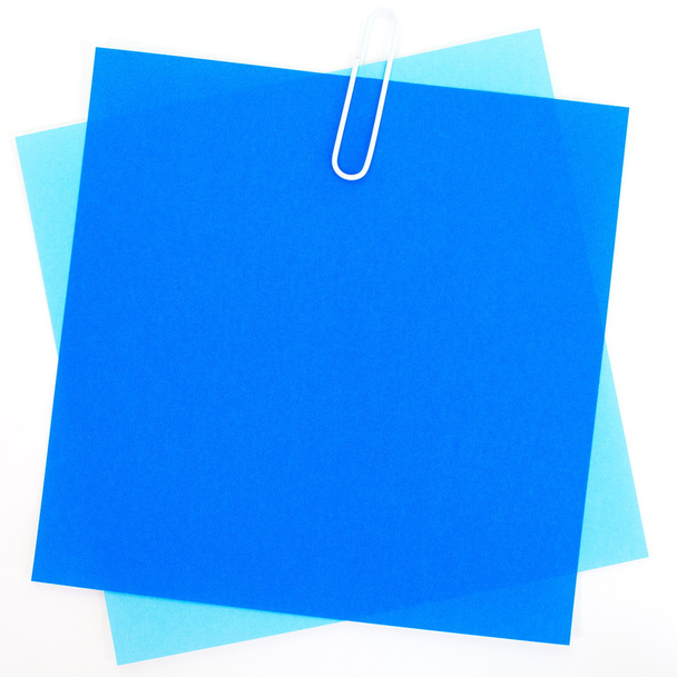 Μπλε Σημείωση αυτοκόλλητα - Φωτογραφία, εικόνα