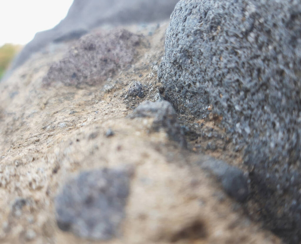 Detailed Rocks Surface, the texture of rock on the old riverbank - Photo, Image