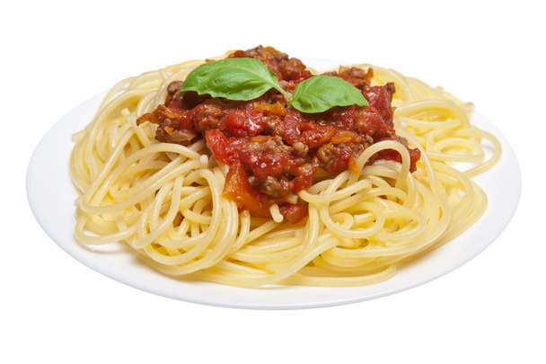 Spaghetti bolognese isolated - Photo, Image