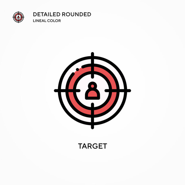 Target vector icon. Modern vector illustration concepts. Easy to edit and customize. - Vector, Image