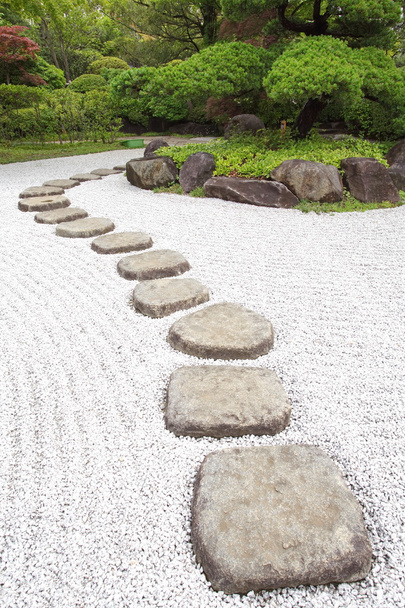 Caminho de pedra zen
 - Foto, Imagem