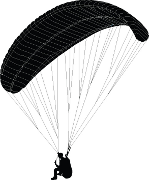 A paragliding - vektor - Vektor, kép