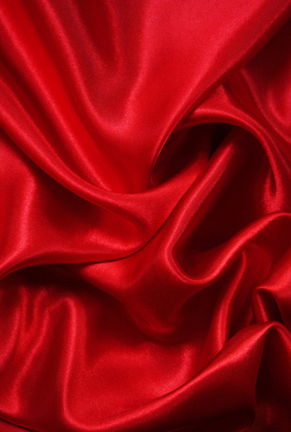 Smooth elegant red silk as background - Fotoğraf, Görsel