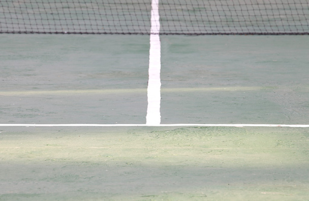 Pista de tenis blanco líneas de intersección
. - Foto, Imagen