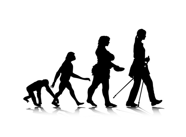 人間の進化 8 - ベクター画像