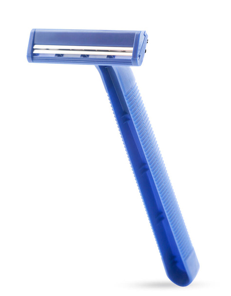 Disposable razor close-up on a white background. - Photo, Image