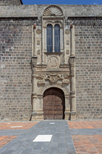 former convent of San Francisco de Ass de Calpan built in 1548 Puebla Mexico - Фото, изображение