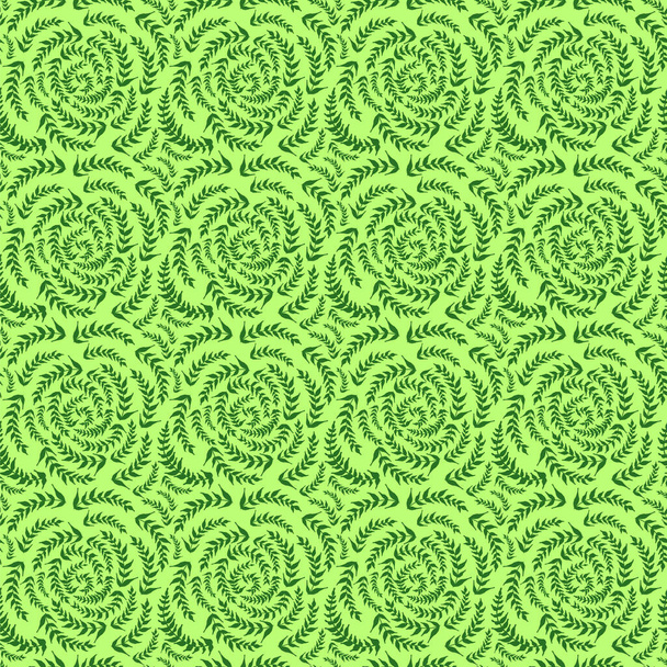Modello senza cuciture di corone di foglie di alloro in verde - Vettoriali, immagini