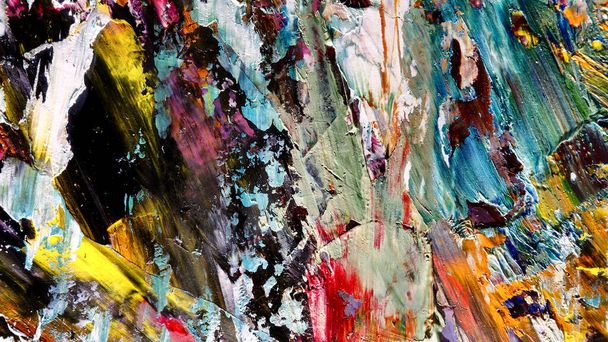 Colorful abstract background wallpaper. Modern motif visual art. Mixtures of oil paint. Trendy hand painting canvas. Wall decor and Wall art prints Idea. - Fotografie, Obrázek