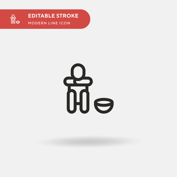 Beggar Simple vector icon. Illustration symbol design template for web mobile UI element. Perfect color modern pictogram on editable stroke. Beggar icons for your business project - Vector, Image