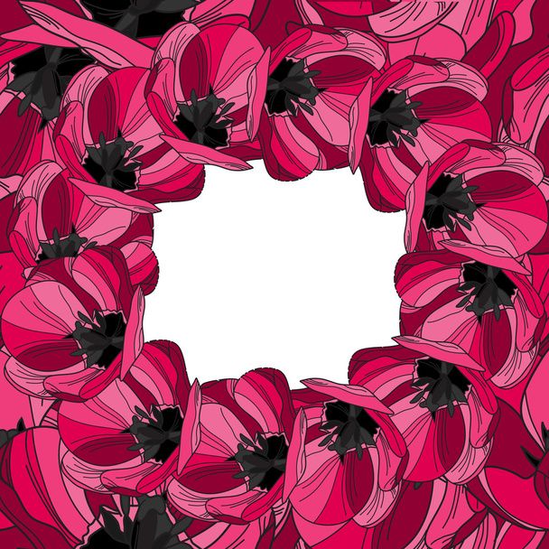 floral invitation - Vektor, Bild