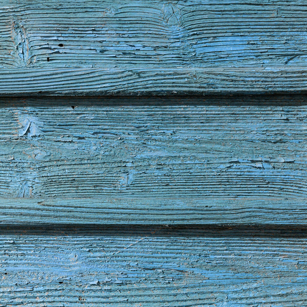Die alte blaue Holzstruktur mit natürlichen Mustern. - Foto, Bild
