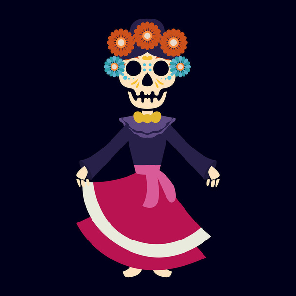 Dia de los muertos, Ilustración del diseño de la mascota del Día de los Muertos - Vector, Imagen