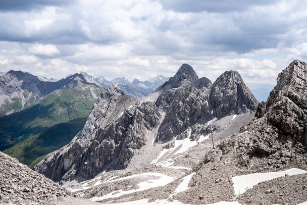 Rocky Mountain Alpine Landscape. Austria Alps Mountains - Foto, Imagem
