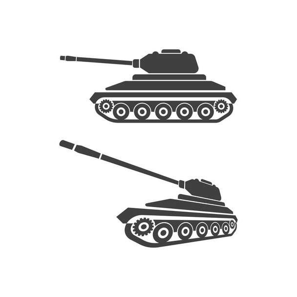 Modello di disegno illustrazione vettoriale icona serbatoio militare - Vettoriali, immagini