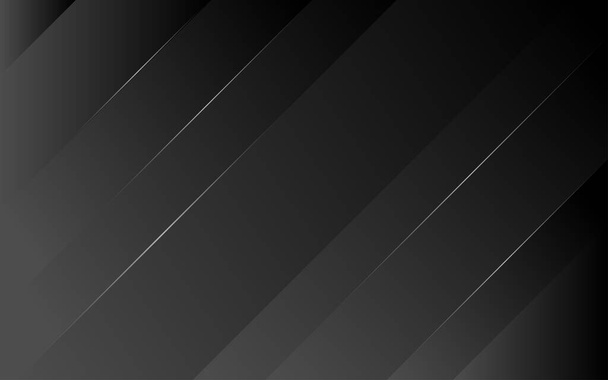 Fekete absztrakt geometrikus poligon ezüst színű vonalak gradiens minimális luxus koncepció háttér vektor illusztráció - Vektor, kép