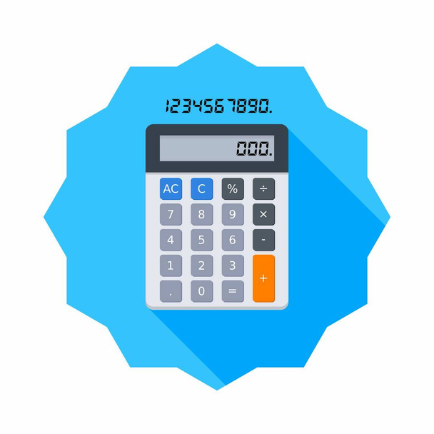 Calculator and Digital number icon vector isolated. - Vector, Image