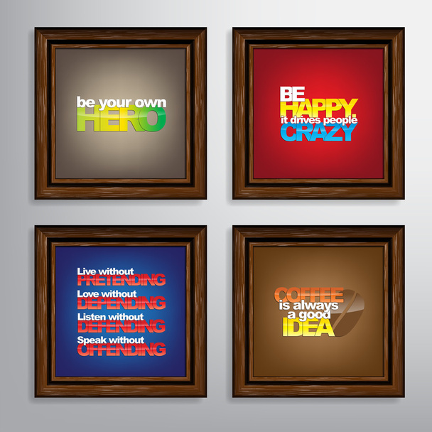 Set Of Motivational Quotes. - Vector, Image