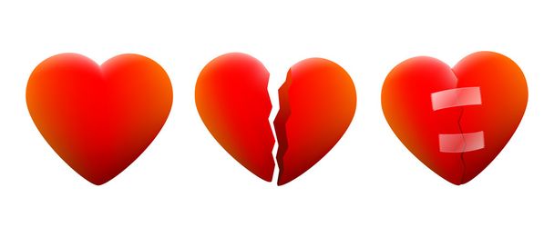 Três corações
 - Vetor, Imagem