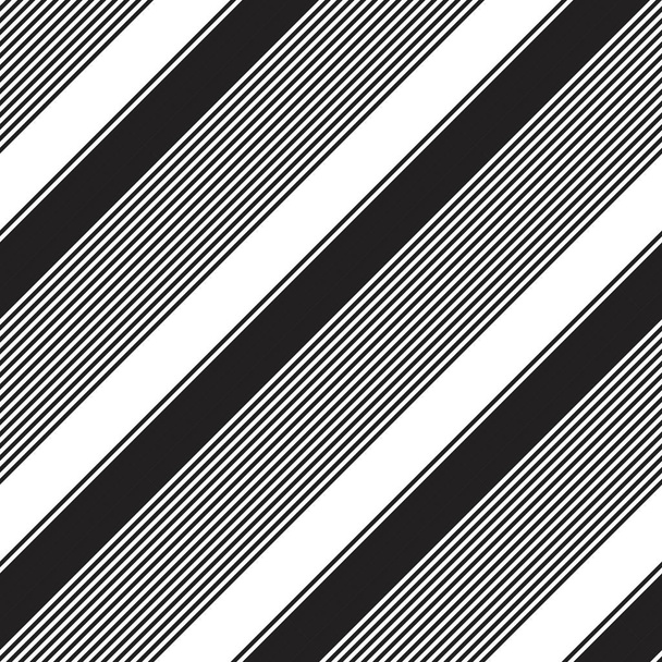 Czarno-białe ukośne paski bezszwowe tło wzór nadaje się do mody tekstyliów, grafiki - Wektor, obraz