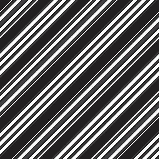 ファッション繊維、グラフィックに適した黒と白の斜めの縞模様シームレスなパターンの背景 - ベクター画像