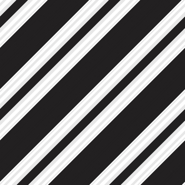 Schwarz-weißer diagonal gestreifter nahtloser Musterhintergrund für Modetextilien, Grafiken - Vektor, Bild