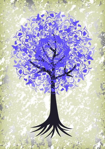 drzewa streszczenie tło - Wektor, obraz