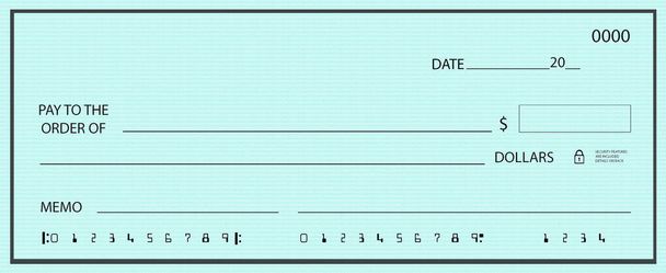 Чистый чек с фальшивыми номерами - Фото, изображение