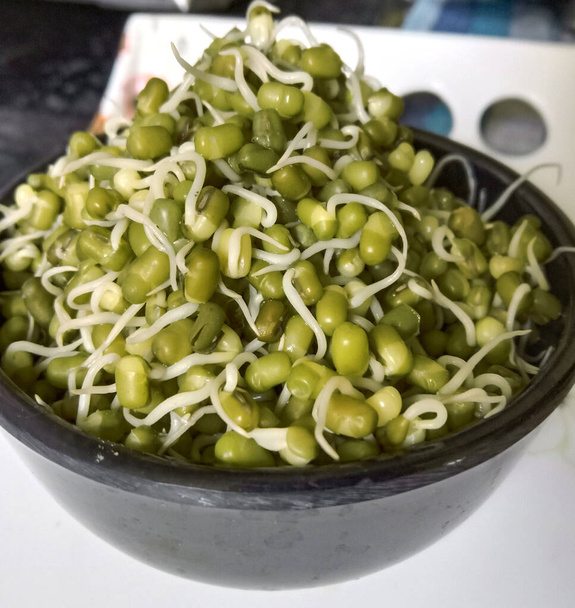 sprouted  green gram in a bowl  - Photo, Image
