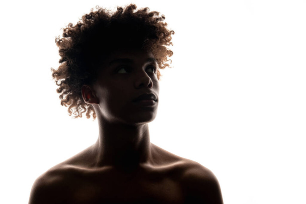 black man silhouette masculine power african guy - 写真・画像