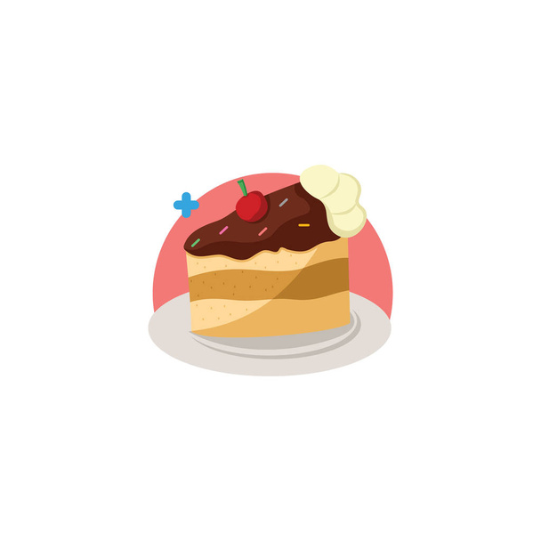 Mood Booster Kuchen im flachen Design-Stil - Vektor, Bild