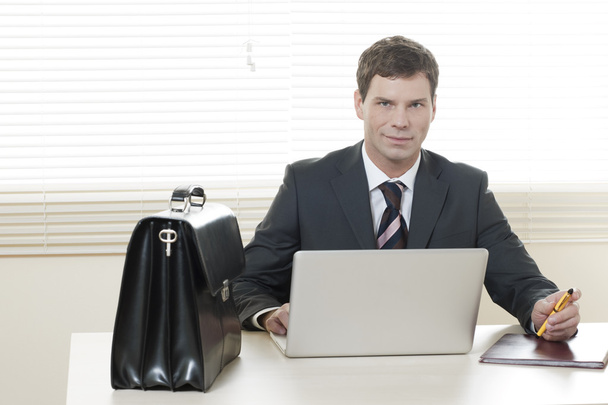 Businessman working on laptop - Zdjęcie, obraz