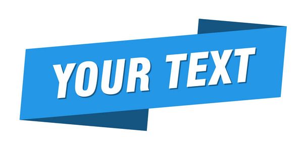 your text banner template. ribbon label sticker. sign - Vektor, obrázek