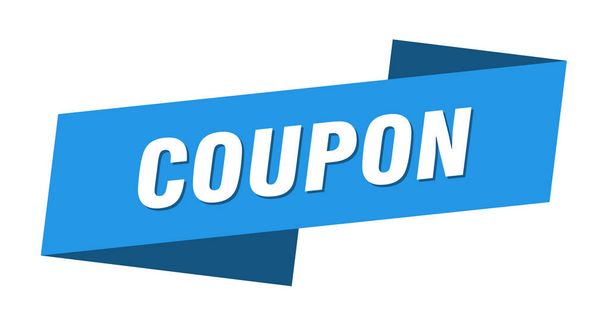 coupon banner template. ribbon label sticker. sign - ベクター画像