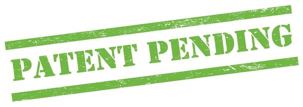 PATENT PENDING text on green grungy rectangle stamp. - Photo, Image