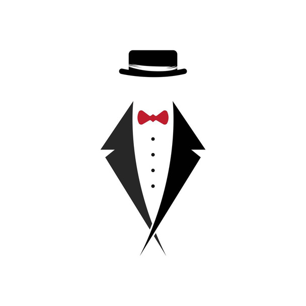 gentlman tuxedo logo elegant clothin - Vector, Image