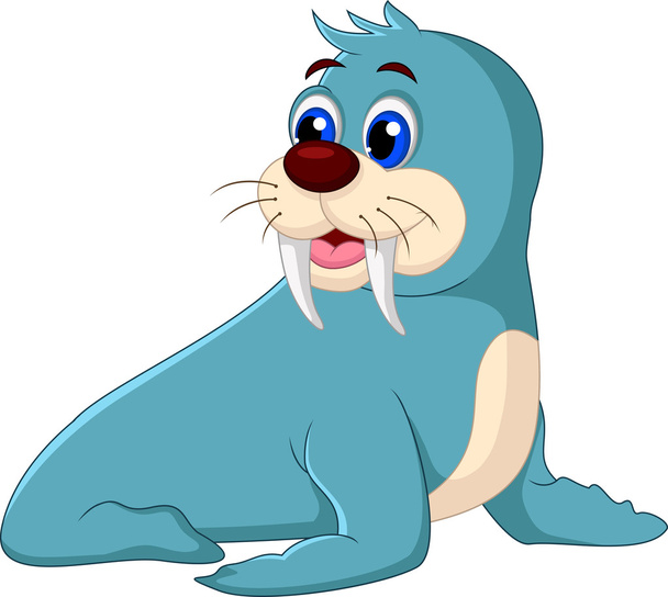 Robben-Karikatur posiert - Vektor, Bild