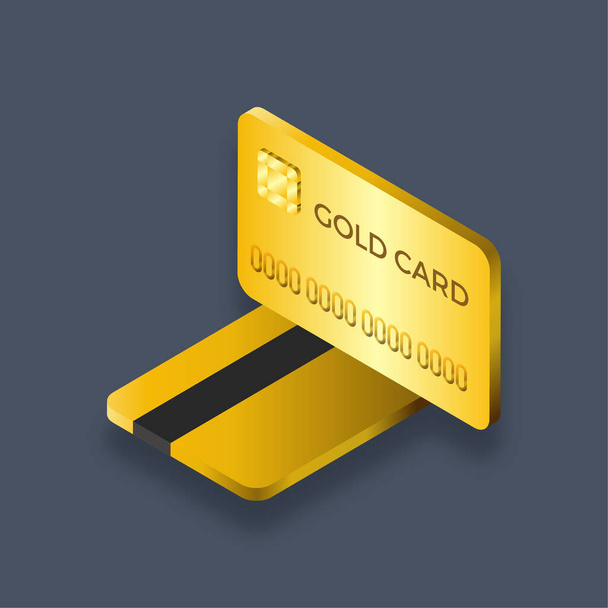 Credit Card - Isometrische 3d illustratie. - Vector, afbeelding
